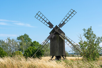 Fototapeta na wymiar Old windmill in the countryside