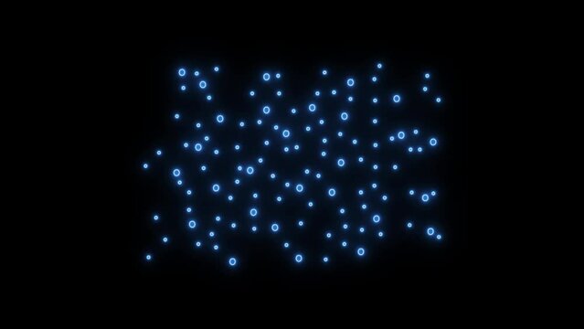 Glowing neon dot lights animation.