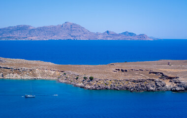 Naklejka premium Beautiful sea side in Rhodes