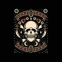 skull dagger tattoo set vector design