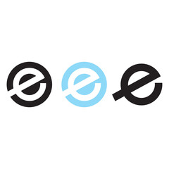 Letter e logo icon vector illustration symbol
