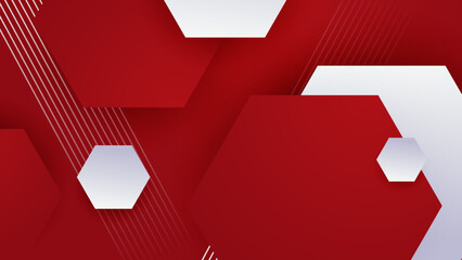 Red and white abstract background