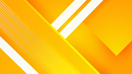 Minimal geometric yellow geometric shapes light technology background abstract design. Vector illustration abstract graphic design pattern presentation background web template.