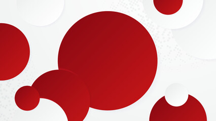 Abstract red and white geometric shapes background. Vector abstract graphic design banner pattern presentation background web template.
