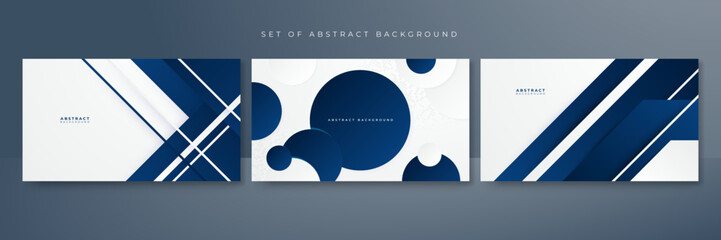 Blue and white geometric shapes abstract modern technology background design. Vector abstract graphic presentation design banner pattern background web template.