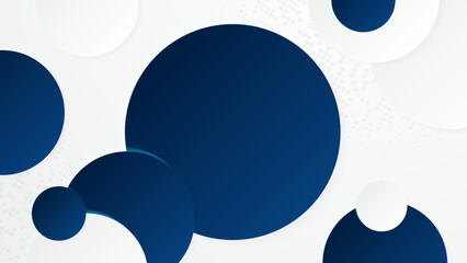 Blue and white geometric shapes abstract modern technology background design. Vector abstract graphic presentation design banner pattern background web template.