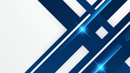 Blue and white geometric shapes abstract modern technology background design. Vector abstract graphic presentation design banner pattern background web template.
