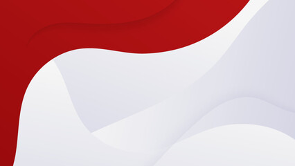 Modern red and white geometric shapes abstract background geometry shine and layer element vector for presentation design. Suit for business, corporate, institution, party, festive, seminar, and talks