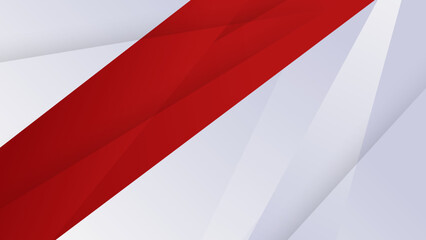 Modern red and white geometric shapes abstract background geometry shine and layer element vector for presentation design. Suit for business, corporate, institution, party, festive, seminar, and talks