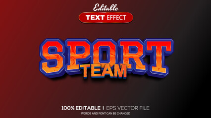 3D sport text effect - Editable text effect
