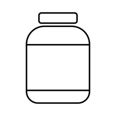 Proteinpulver Dose Protein Icon Symbol Sport Bodybuilding Illustration Vektor