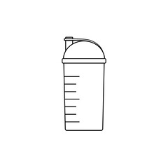 Proteinpulver Shaker, Mixer, Flasche, Protein Icon Symbol
