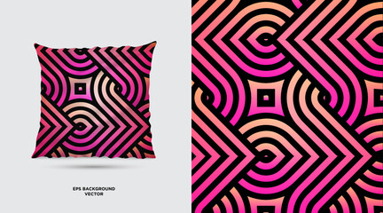 Unique Fabric textile pattern design template vector. Simple Fabric Painting Designs For Pillow Covers vector