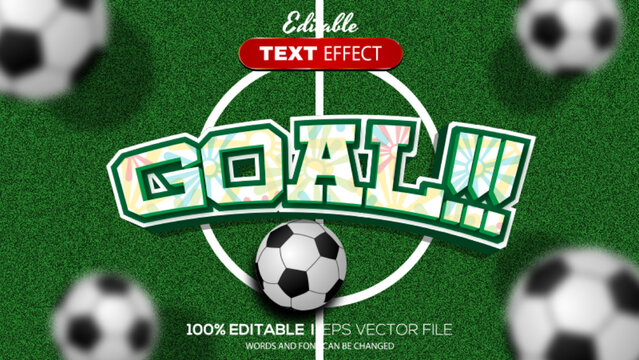3D goal text effect - Editable text effect