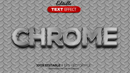 3D chrome text effect - Editable text effect