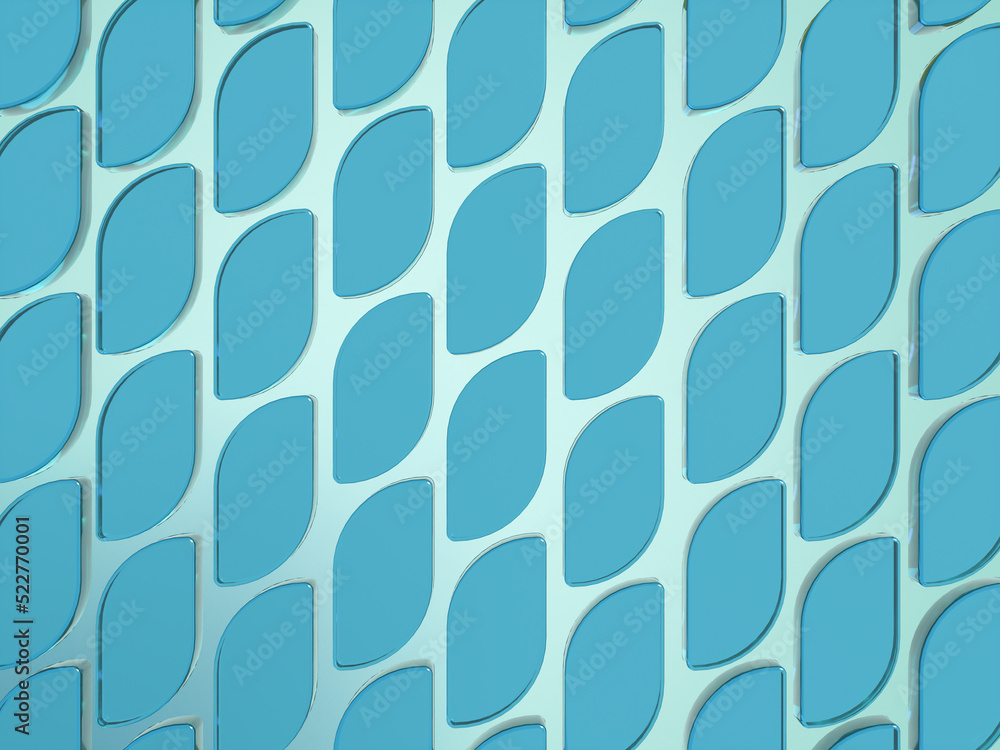 Poster 3d rendered illustration of transparent objects. composition with glass elements. visualization for 