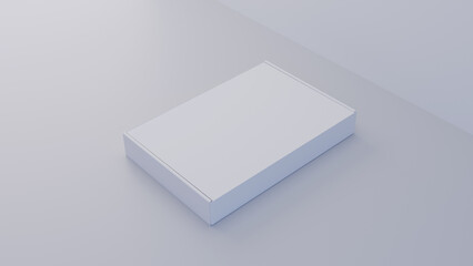 white product box mockup, mailing box template, closed box