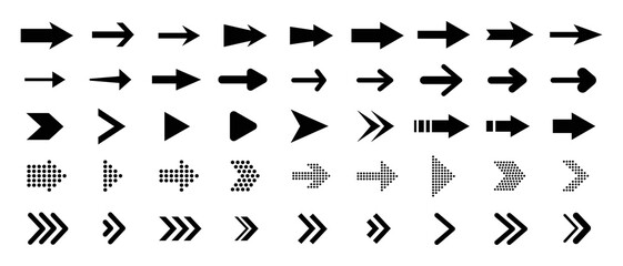 Arrows set icons. Arrow vector collection. Arrow. Cursor. Modern simple arrows.