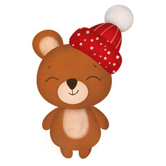 Cute bear cartoon design character 