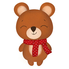 Cute bear cartoon design character 