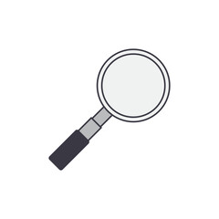 magnifying glass, search icon in color, isolated on white background 