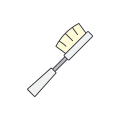 Brush cleaning sink icon in color, isolated on white background 