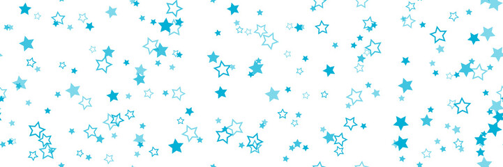 Star pattern background for wide banner. Seamless stars background. Transparent background. Png illustration