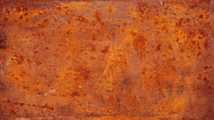 Old aged weathered rusty scratched grunge orange brown metal steel texture - Rust background