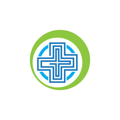 Health medical logo template vector