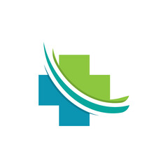 Health medical logo template vector