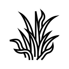 pygmy chain sword line icon vector. pygmy chain sword sign. isolated contour symbol black illustration
