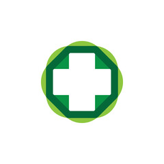 Health medical logo template vector