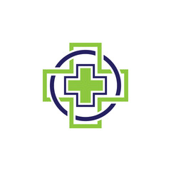 Health medical logo template vector