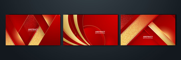 Fototapeta premium Red and gold background