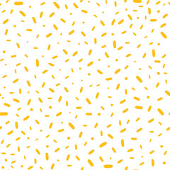 Seamless pattern with yellow cake sprinkles background.