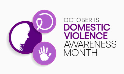 Domestic Violence awareness month (DVAM) is observed every year in October, to acknowledge domestic violence survivors and be a voice for its victims. Vector illustration