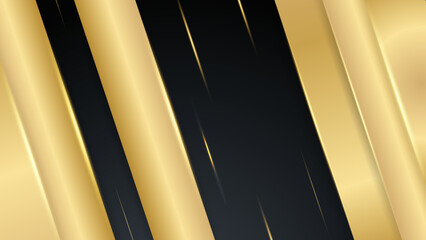 Abstract black and gold background