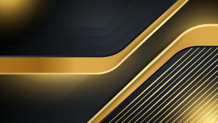 Abstract black and gold background