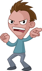 Cartoon Man Pointing Mascot