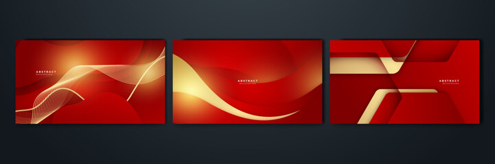 Abstract red and gold luxury background