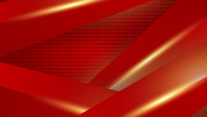 Abstract red and gold luxury background