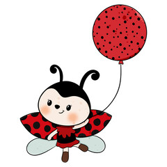 Cute ladybug cartoon design character 