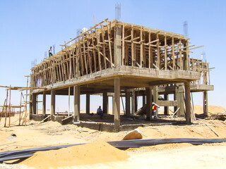 Editorial construction Photo, shot is selective focus with shallow depth of field. Photo taken at Cairo Egypt on 13 May 2010