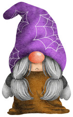 Cute Gnome Halloween Cartoon