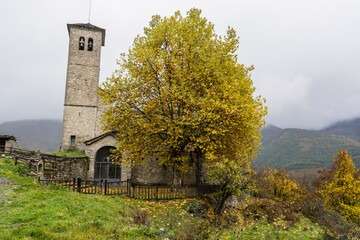 iglesia de los tres Santos Reyes, Fanlo, Provincia de Huesca, Comunidad Autónoma de Aragón,...