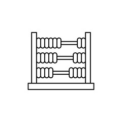 Abacus, calculator icon in line style icon, isolated on white background