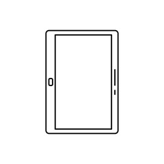 portable computer, internet tablet icon in line style icon, isolated on white background