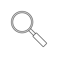 magnifying glass, search icon in line style icon, isolated on white background