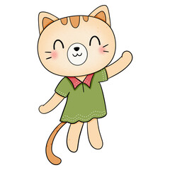 Cute cat cartoon design character