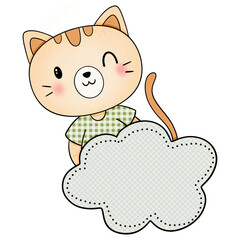 Cute cat cartoon design character
